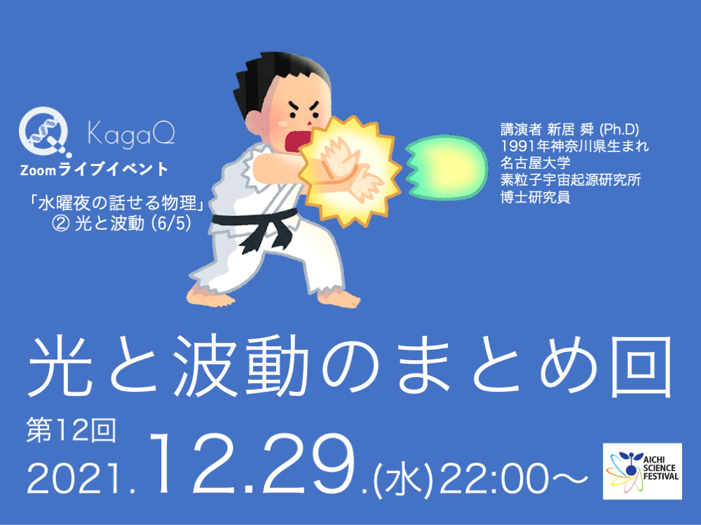 KagaQ.トークライブ 「水曜夜の話せる物理」②光と波動（6/5）「光と波動のまとめ回」