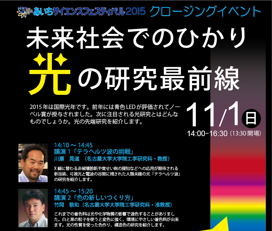 未来社会でのひかり　―光の研究最前線―