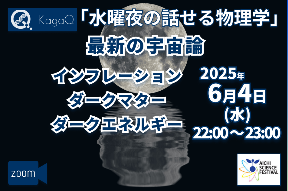 KagaQ.水曜夜の話せる物理学「最新の宇宙論 インフレーション・ダークマター・ダークエネルギー」